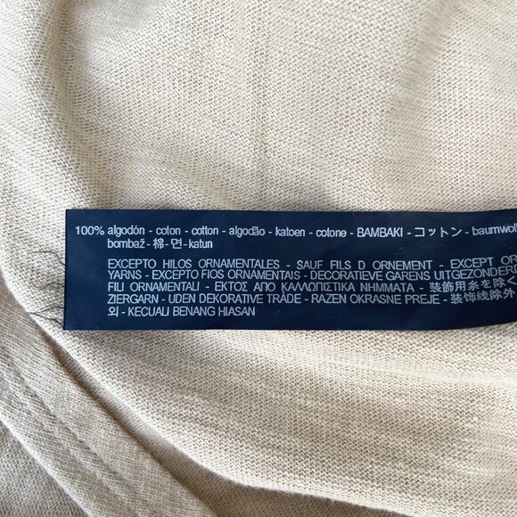 Zara Knit Dress Size M Embroidered Tan Red Floral Faux Wrap Mini Jersey Stretch - Picture 5 of 5